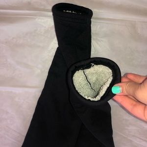 fleece lined l black leggings